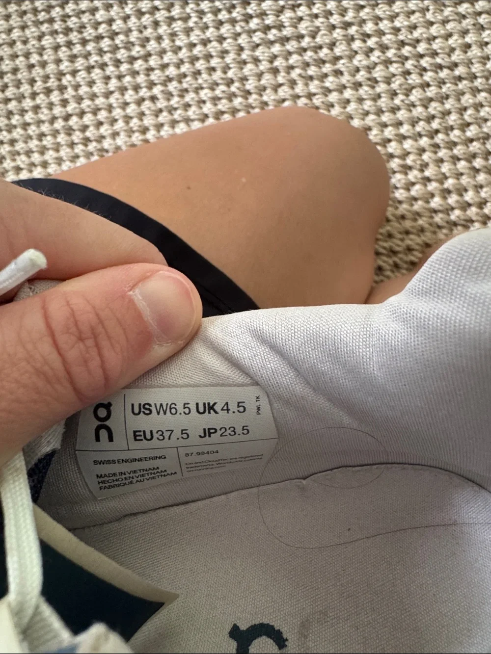 On Running Men's Navy and Light Gray Athletic Lace-Up Sneakers